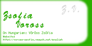 zsofia voross business card