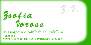 zsofia voross business card